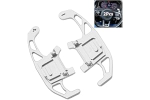 HIBEYO 2 estensioni per volante per VW Golf GTI R line GTD GTE MK7 7 POLO GTI Scirocco 2019 in metallo Paddle Shifter Extension decorazione interna argento