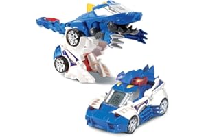 VTech - Switch & Go Dinos, Dinosaure Sonore Oxor, le Super Thérizinosaure, Jouet 2 en 1 Transformable en Voiture de Police, Cadeau Enfant Dès 4 Ans - Contenu en Français