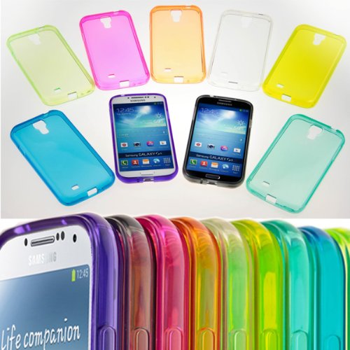 Silikon Soft Samsung Galaxy S4 i9500 Blickdicht   Transparent TPU H  lle Cover Skin Case Schale Bumper Tasche Etui Schutz  Transparent Farblos 