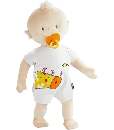 Poupée En Tissu Bruno – HABA – 30 Cm – Lavable – Habillage Facile – Dès 18 Mois – Garçon Ou Fille