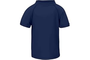 LACOFIA Jungen Kurzarm Badeshirt Kinder Sonnenschutz Schwimmshirt Kinder Rashguard Schnelltrocknendes