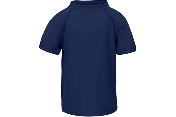 LACOFIA T-Shirt de Bain à Manches Courtes pour Garçons Maillots de Bain Protection Solaire pour Enfants Séchage Rapide