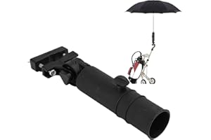 MOKERNALI Soporte Paraguas Carro de Golf, Soporte para Paraguas de Golf Universal, 4,1x25 cm, Soporte de Paraguas Carro de Golf Ajustable, Golf Umbrella Holder para Mangos de Carrito de Golf, Negro