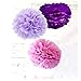 Produktbild Super44day 30er lila hochzeitsdeko geburtstagsdeko set,lila Seidenpapier Dekoration Pom Poms,Blumen pom poms deko Pompoms Dekoration für Schöne Hochzeit deco,Geburtstag deco,Hochzeitsauto deco ,Garten Party deco ,Babydusche deco,35cm,30cm,25cm