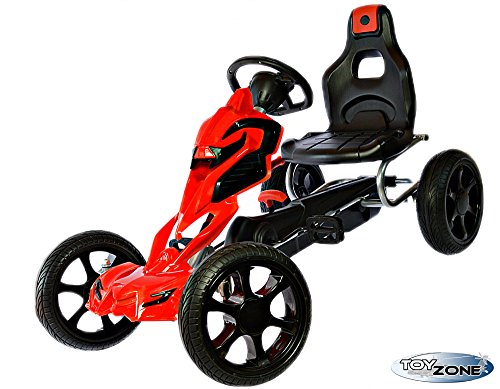 Preisvergleich Produktbild Kinderfahrzeug Tretfahrzeug Pedal Go-Kart Tretauto EVA-Reifen rot