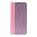 Produktbild iPhone X Hülle, Lspcase Handyhülle iPhone X Tasche, Flip Case Cover Schutzhüllen Glitter aus Klappetui mit Kreditkartenhaltern, Ständer, Magnetverschluss Etui für Apple iPhone X Rosa