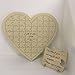 Produktbild personalisierbar Birke Sperrholzplatte 67 Stück Herzform Hochzeit Gästebuch Puzzle Holz Jahrestag Geburtstag Geschenk Shabby Shic