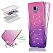 Produktbild HMTECH Galaxy S9 Plus Hülle Glitzer Bling Gardient Full-Body 360 Coverage Protective Front + Back Double Beidseitiger Durchsichtig Silikon TPU Schutzhülle für Galaxy S9 Plus,Bling TPU:Pink Purple