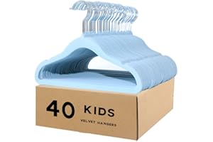 Haweeli Cintres en Velours Bébé pour Enfants[Paquet de 40] (29,5cm) pour Manteaux, Chemises, Robes, Pantalons