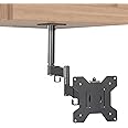 VIVO Under Cabinet Articulating 13 to 27 inch Single Monitor and Small TV Mount, Height Adjustable Long Extension Arm, Max VESA 100x100, Black, MOUNT-VC01A
