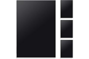 YUDOBLISS 4 Pezzi Fogli di Plastica ABS Nera, 3 mm con Pellicola Protettiva, 30 x 20 cm liscio Fogli di Plastica ABS, ABS Pannello Nero Rigido Modellabile, Pannelli Nero Lucido Display per Insegne di Pittura