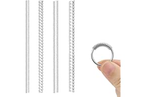 TSLRSA 12 Pezzi Regolatore invisibile della misura dell'anello, cavo di regolazione trasparente per linee telefoniche, misuratore della misura dell'anello da dito per anelli da donna (4 misure)