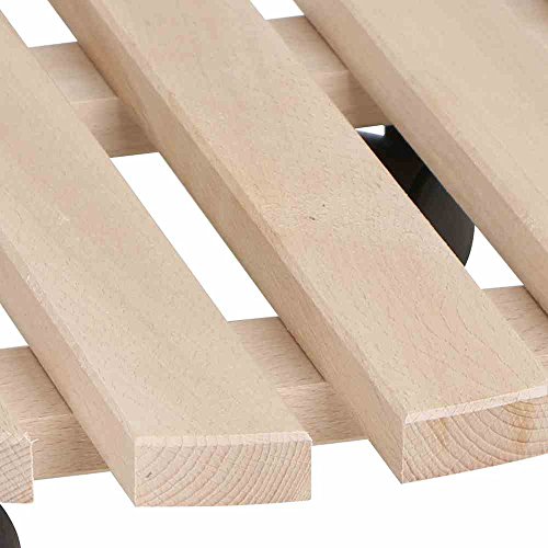Siena Garden 945896 Holz-Rolluntersetzer, rund Buche, 6 und 2 Latten - 2