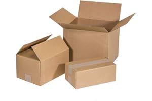 Only Boxes, Confezione da 25 scatole di cartone, canale semplice rinforzato, scatola portaoggetti, Dimensioni 25 x 20 x 15 cm