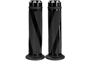 Alamor CNC Aluminium 7/8 Motorradlenker Gummi Hand Griffe-Schwarz