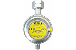 GOK Regolatore di Pressione GAS Attacco Italia 1,5 Kg/h Camper Caravan