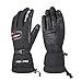 Price comparison product image EXski Waterproof Winter Ski Gloves Men Thermal Snowboard Motorbike Cold Weather Gloves Goatskin Leather Windproof Gauntlet