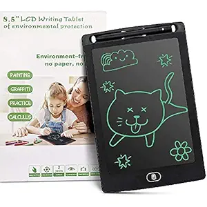 DODGE 'N WOLVES 8.5 Inch LCD Writing Tablet | Drawing Board | Doodle Board | Writing Pad with | Digital Slate - Portable E Writer Educational Toys, Gift for Kids Student Teacher Notepad (Black)