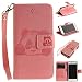 Produktbild iPhone 8 Hülle CUSKING Handyhülle Schutzhülle Brieftasche Leder Case iPhone8 Pandabär Muster Etui mit Kartenfach und Standfunktion - Rosa