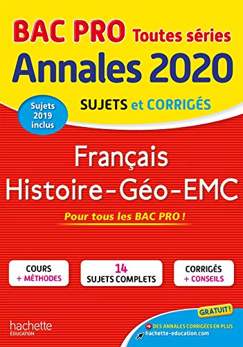 Télécharger Annales Bac 2020 Hist-Geo Français Bac Pro Livre eBook France