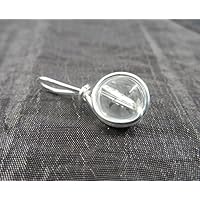 Filigraner Kettenanhänger Edelstein Bergkristall - versilbert