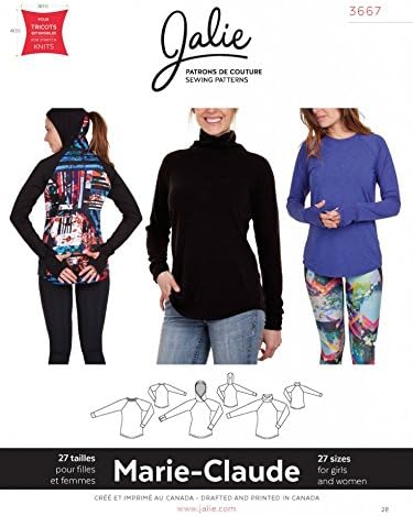 Jalie Ladies & Girls Easy Sewing Pattern 3667 Marie Claude Raglan Sweaters