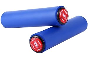 ZJCHAO Anti-Slip Bicycle Grips Foam Cuffs Cycling Mountain Bike Handlebar Universal Ergonomic Design (5blue+red)