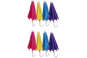 Gadpiparty Lot de 8 mini parapluies colorés pour enfants