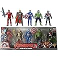 Ovking Avengers Toy Set of 5 Twist and Move Marvels Super Hero Characters Action Figure Play Set : Captain America, Hulk, Thor, Iron Man and Ant Man Best Gift for Birthday for Baby Multicolor