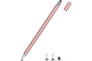SENKUTA Stylus Pens for Touch Screens, 2 in 1 Tablet Pen iPad Pen for All Tablets, Mobile Phone, Apple iPhone, iPad, Samsung, Surface, Lenovo, Xiaomi, Chromebook, Acer, Android iOS etc. Rose Gold