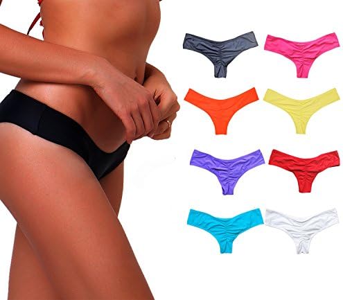 NOAHAN Frauen Brazilian Bunte Farbe Sexy Bikini Bottom Swimsuit Tie Side Push Up S M L XL