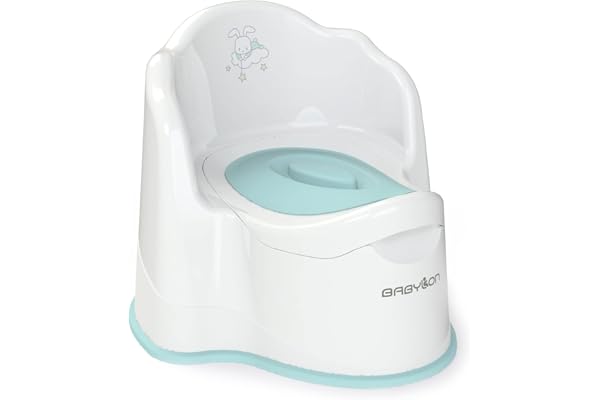 BABYLON Royal Pot bebe toilette, couvercle+bol, dès 1 an, Blanc