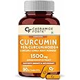 Carbamide Forte Curcumin Tablets with Piperine and 95% Curcuminoids | Anti inflammatory Supplement for Adults | With Curcuma Longa, Turmeric & Ginger Root extract | 90 Veg Tablets