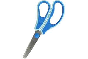 Westcott GRIPEEZE Kinderschere Blau Rechtshänder | Schere mit ergonomischem Griff für Vorschulkinder | Bastelschere 14 cm ideal für Kinderhände | Sicherheit durch abgerundete Spitze | E-21572 00