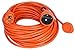 Verlängerungskabel Verlängerung Strom-Kabel Mit Schuko Garten IP44 ORANGE (10 Meter)