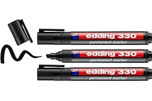 edding Marker permanentny Edding 330, do wielokrotnego napełniania, 1 – 5 mm, czarny