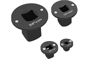 Voyoo 4 st Low Profile Impact Socket Adapter Set med magnethållare Rostfritt stål Drive Reducer Set 1 x 3 / 4 tum, 3/4 tum x