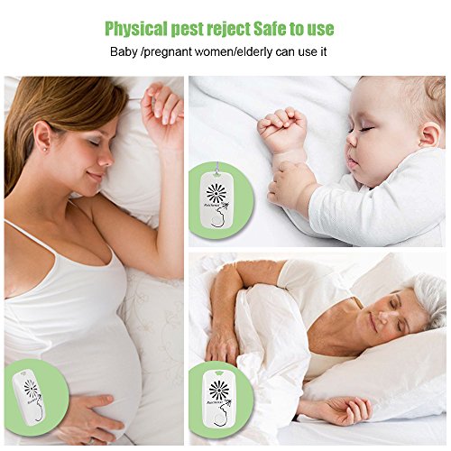 Ruichenxi Ultraschall Mückenabwehr Schädlingsbekämpfer Schädling Repeller Moskito Schädlingsbekämpfung Mückenabwe gegen Moskito,Mäuse, Kakerlaken, Ameisen, Wanzen, Holzwurm, Flöhe, Spinnen, Außen- und Innenbereich Safe Für Kinder und Haustiere Umweltfreundlich, keine Notwendigkeit Plug-in (1 Batterie enthalten,4 modi) (1) - 4