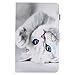 Price comparison product image UK-Cherry Galaxy Tab A6 10.1-inch 2016 Case,Flip PU Leather Wallet Tablet Case for Samsung Galaxy Tab A6 10.1-inch,White cat