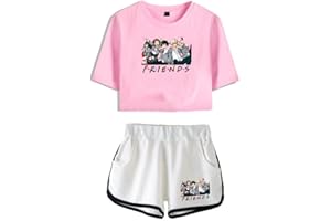 LKY STAR My Hero Academia T-Shirt e Corti Sets Anime MHA Cosplay Deku Shoto Tops e Pantalone 2pcs per Donna Ragazze