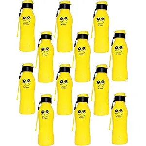 KIVYA Return Gifts for Kids in Bulk Yellow Water Bottles for Children Gift for Girls / Boys - Pack of 12