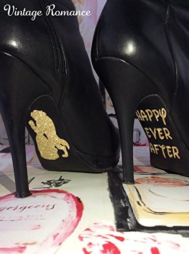 GLITTER Beauty and the Beast Belle Wedding Day Shoe Sole Decal Vinyl Sticker