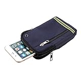 The case is made of high quality nylon material, durable and universal. Includes carabiner and belt buckle pin to take anywhere and prevent falls.