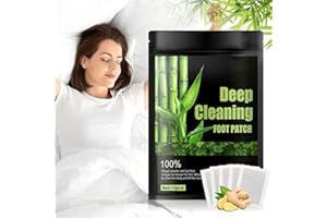 EPHIIONIY Entgiftungspflaster Füße, Fußpflaster Entgiftung für Tiefschlaf und Stressabbau, 100% Natürliche Original Deep Cleansing Foot Pads mit Bambusessig für Entfernen von Körpergiften (10 Pflaster)