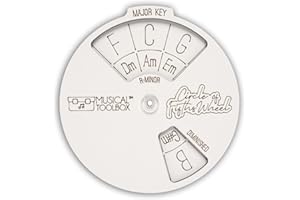 MUSICAL TOOLBOX Círculo de quintos rueda de madera y herramienta educativa musical. Rueda de acordes para compositores, profesores y músicos. Círculo de quintos resistente y funcional para todas las edades.