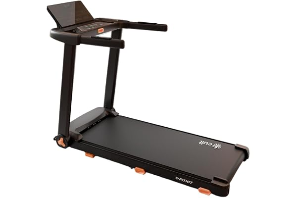 FITKIT by Cult FT98Carbon-AM BLDC Motorized Treadmill (4.5HP Peak) 120Kg Max Weight Capacity 3-Level Incline 14km/hr Speed for Home Gym Equipment