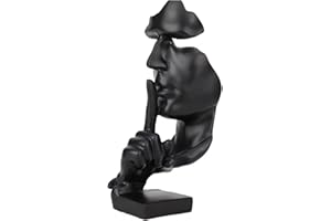 Moaobooh Skulptur Deko，Moderne Minimalistische Abstrakte Skulptur Handwerk Dekoration Wohnzimmer Weinschrank Schlafzimmer Zimmer Dekorationen Büro Dekoration (schwarz)