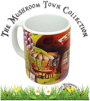 THE COFFEE SHOP COLLECTABLE MUG by MUSHROOM TOWN © MAGICAL, ENCHANTING, TRANQUIL, FANTASY, SCENIC, ILLUSTRATED ART MUGS CREATED JUST FOR YOU