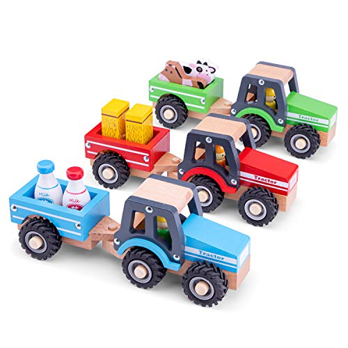 New Classic Toys - 11941 - Spielfahrzeuge - Traktor mit Anhänger - 8