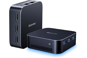 Blackview MP80 Mini PC Intel N97 CPU (jusqu'à 3,6 GHz) 16GB LPDDR5 RAM 512GB M.2 SSD, Mini Rrdinateur, 4K UHD Mini PC Bureau Windows 11, 3 HDMI, Gigabit Ethernet, 5G WiFi